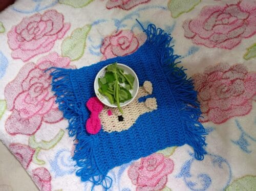 Woolen Bunny Mat for Multi Purpose use - Image 2