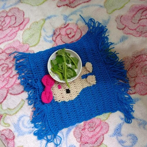 Woolen Bunny Mat for Multi Purpose use