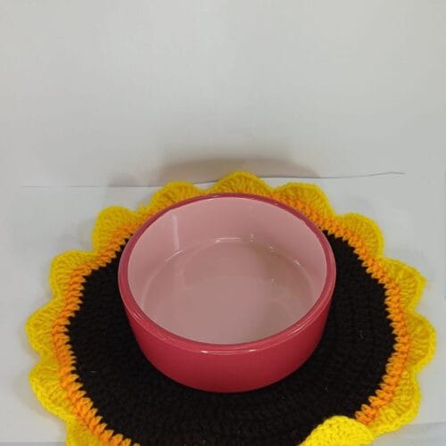 Sunflower Water Bowl Mat