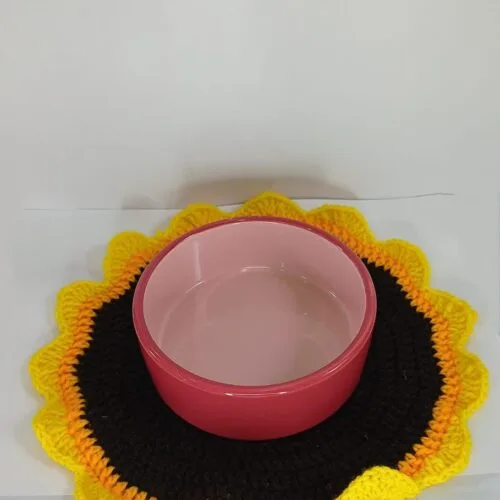 Sunflower Water Bowl Mat